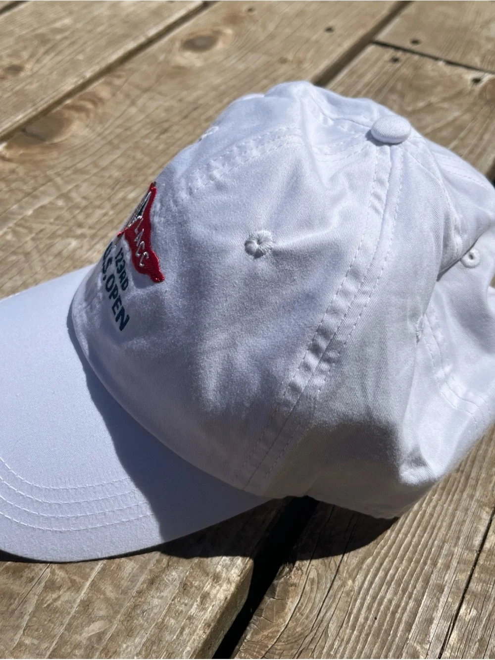 123rd U.S. Open LACC Ahead Hat Cap Strap Back Mens One Size White Golf USGA